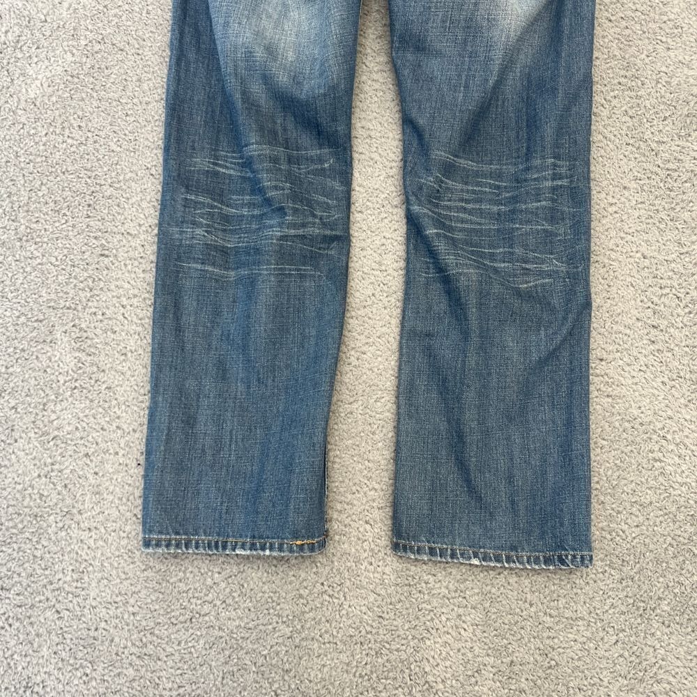 Ecko Unltd Slim‎ Straight Jeans Mens 34 Blue Excellent Y2K Embroidered Denim - Picture 14 of 16